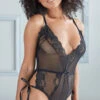Lace And Mesh Tie Up Teddy 2 Lace And Mesh Tie Up Teddy -Lingerie And Swimwear Store AL 10 4022 B front 2 2021APR32827