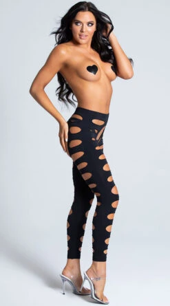 Bodega Beauty Slashed Leggings -Lingerie And Swimwear Store BH 69574SD BLACK PS12182019 7