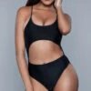 Be Wicked Alina One Piece Swimsuit -Lingerie And Swimwear Store BW 1978 black front 2020JUN23576