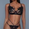 Be Wicked Evangeline Applique Bra Set
