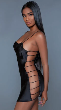 Be Wicked Brooklyn Satin Slip -Lingerie And Swimwear Store BW 2030 side 2021FEB27467