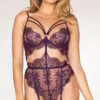 Dreamgirl Modern Vintage Garter Teddy 2 Dreamgirl Modern Vintage Garter Teddy -Lingerie And Swimwear Store DG 12468 Plum Front 2022MARCH42936