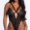 Euphoria Floral Lace Teddy -Lingerie And Swimwear Store EC 1905 BLK 3 YANDY PS10202021 Edit