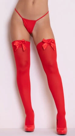 Thigh High Stockings With Satin Bow -Lingerie And Swimwear Store EM 1708 2 PS08072018