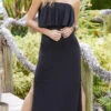 Island Paradise Maxi Dress -Lingerie And Swimwear Store ES 4975 Black Front