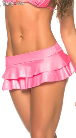 Double Layered Ruffle Skirt 14 Double Layered Ruffle Skirt -Lingerie And Swimwear Store ES 5022 Wet Pink Front CAT2015
