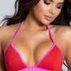 Yandy Tourmaline Triangle Bikini Top -Lingerie And Swimwear Store EY 4088T TOP RED PINK PS01292020 2