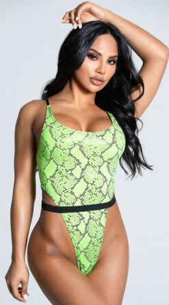 Yandy Let's Snake Love One Piece Swimsuit 21 Yandy Let's Snake Love One Piece Swimsuit -Lingerie And Swimwear Store EY 4215 GREEN 2 PS12172020