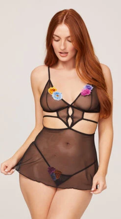 Yandy Wildflower Vibes Babydoll Set -Lingerie And Swimwear Store EY 4358 2599 yandy PS05312022