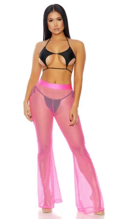 Forplay Nostalgic Neon Fishnet Pants -Lingerie And Swimwear Store FP 440333 neonpink alt3 lg 2020FEB19376