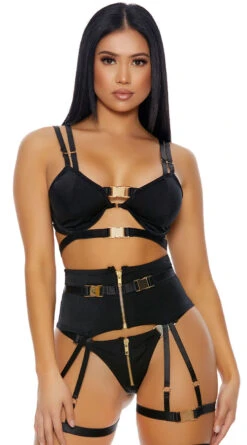Forplay Instant Click Bra Set -Lingerie And Swimwear Store FP 770207 black alt4 lg 2020SEP23861