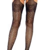 LEG AVENUE Lux Dot Suspender Pantyhose -Lingerie And Swimwear Store LA 1783 01 001 2021MAR27969