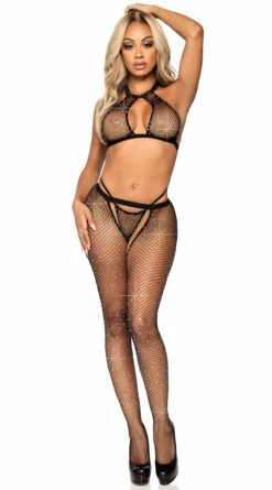 LEG AVENUE Showstopper Crop Top Set -Lingerie And Swimwear Store LA 89290 03 001 2021DEC45048
