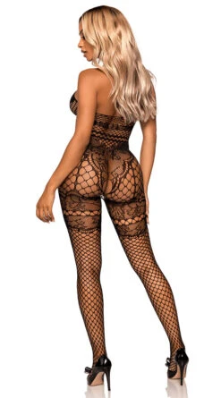 LEG AVENUE Illusion Fishnet And Lace Bodystocking -Lingerie And Swimwear Store LA 89291 02 001 2022APR47820