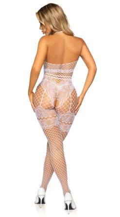LEG AVENUE Illusion Fishnet And Lace Bodystocking -Lingerie And Swimwear Store LA 89291 02 002 2022APR47820