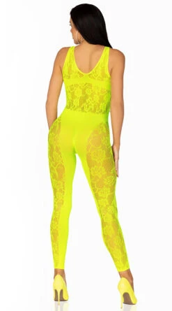 LEG AVENUE Neon Yellow Lace Bodystocking -Lingerie And Swimwear Store LA 89308 02 033