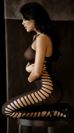 MUSIC LEGS Ribbed Cut-Out Bodystocking 8 MUSIC LEGS Ribbed Cut-Out Bodystocking -Lingerie And Swimwear Store ML 1325 2