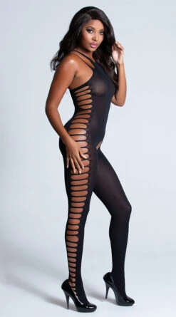 MUSIC LEGS Ribbed Cut-Out Bodystocking 11 MUSIC LEGS Ribbed Cut-Out Bodystocking -Lingerie And Swimwear Store ML 1325 BLACK PS06062019 5