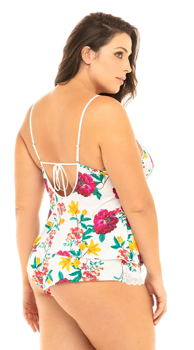 Plus Size Reina Floral PJ Short Set 4 Plus Size Reina Floral PJ Short Set - Image 2