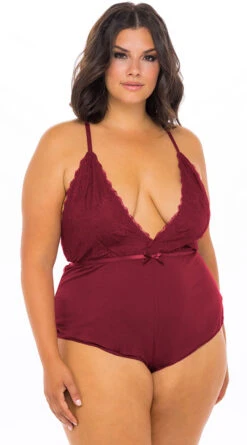 Plus Size Breakfast In Bed Romper -Lingerie And Swimwear Store OL LG 11633X RBB ALT BA 2021NOV43332