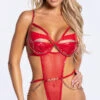 Playboy Whatever It Takes Teddy 2 Playboy Whatever It Takes Teddy -Lingerie And Swimwear Store PB PBL5013 RED 3 YANDY PS11112021