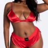 Playboy Plus Size Dream On Satin Lounge Set -Lingerie And Swimwear Store PB PBL5014X RED 2 YANDY PS11112021