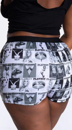 Playboy Plus Size Got It Covered Lounge Short Set 24 Playboy Plus Size Got It Covered Lounge Short Set -Lingerie And Swimwear Store PB PBL5016X BLKWHT 12 YANDY PS11112021