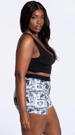 Playboy Plus Size Got It Covered Lounge Short Set 18 Playboy Plus Size Got It Covered Lounge Short Set -Lingerie And Swimwear Store PB PBL5016X BLKWHT 6 YANDY PS11112021