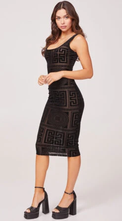 Mediterranean Chic Midi Dress -Lingerie And Swimwear Store POP D2074FV Black S Yandy PS07272022 V2