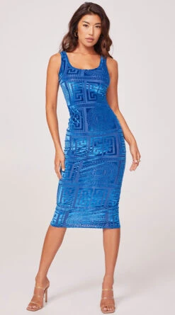 Mediterranean Chic Midi Dress -Lingerie And Swimwear Store POP D2074FV Blue F Yandy PS07272022 V2