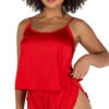 Roma Tulip Dreams Satin Short Set -Lingerie And Swimwear Store RM LI505 Red 2021DEC43200