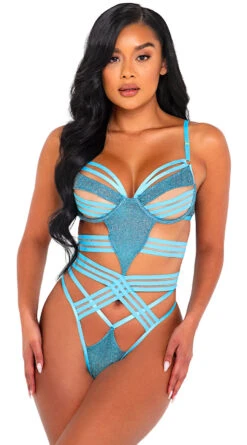 Roma Shimmering Bondage Teddy -Lingerie And Swimwear Store RM LI518 BB 2022APRIL47919