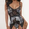 Late Night Rendezvous Merrywidow Set -Lingerie And Swimwear Store ST 11329 BLACK F 2022JAN42771