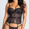 Yandy Flirty Flush Push-Up Black Bustier Set 1 Yandy Flirty Flush Push-Up Black Bustier Set -Lingerie And Swimwear Store YB YC317478 BLK BLACK PS10282019 2