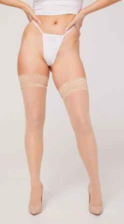 Yandy Intricate Lace Top Thigh High Stockings -Lingerie And Swimwear Store YPO Y 026 NUDE 2723 Yandy PS05032022