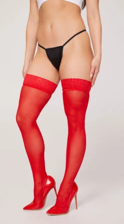 Yandy Intricate Lace Top Thigh High Stockings -Lingerie And Swimwear Store YPO Y 026 RED 2774 Yandy PS05032022