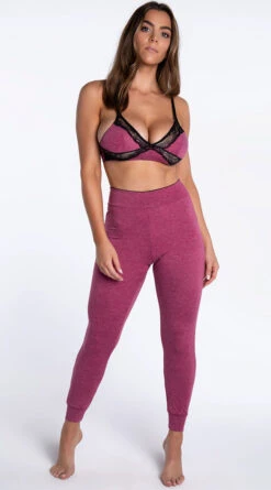 Yandy Why Knit Jogger Set -Lingerie And Swimwear Store YSM PL YA11219 WINE 2 YANDY PS07222021